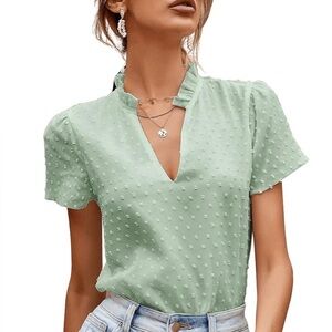 💥Mint Green Ruffled Women's Top💥